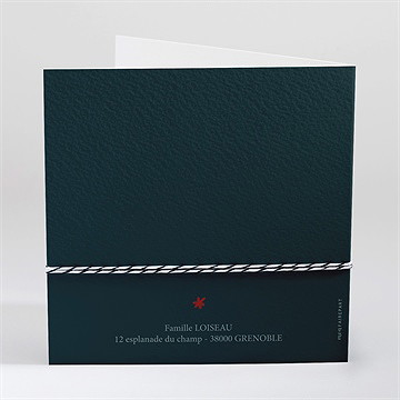 Carte de voeux beau petit oiseau - Dos de la carte