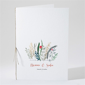 Livret de messe mariage douceur printanière