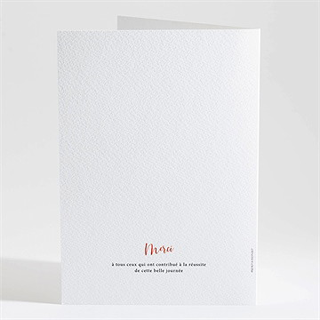 Livret de messe mariage douceur printanière - Dos du livret