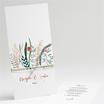 Menu mariage douceur printanière