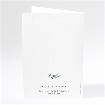 Carte de voeux tout en végétation - Dos de la carte