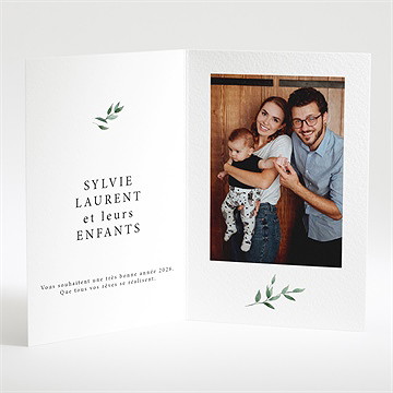 Carte de voeux tout en végétation - Intérieur de la carte