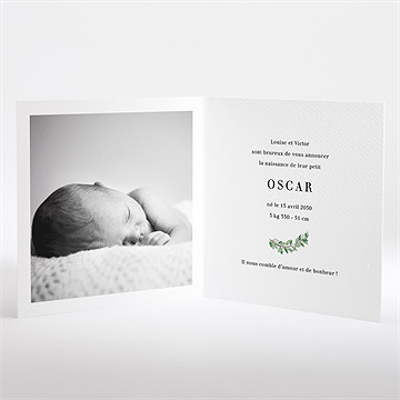 Faire-part naissance doux rêveur - Intérieur du faire-part