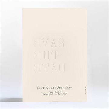 Save the Date mariage un grand jour - Dos de la carte