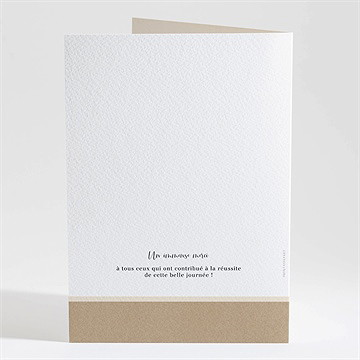 Livret de messe mariage un grand jour - Dos du livret