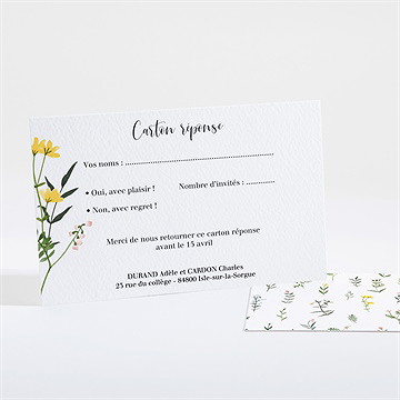 Carton réponse mariage joie et couleurs