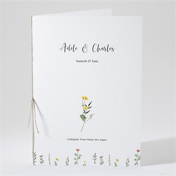 Livret de messe mariage joie et couleurs