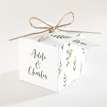 Boîte de dragées mariage joie et couleurs