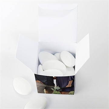 Boîte de dragées mariage follement oui - Intérieur de la boîte