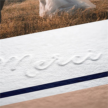 Remerciement mariage follement oui - Détail de la carte