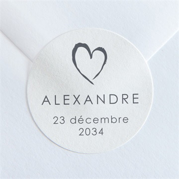 Sticker naissance notre coeur
