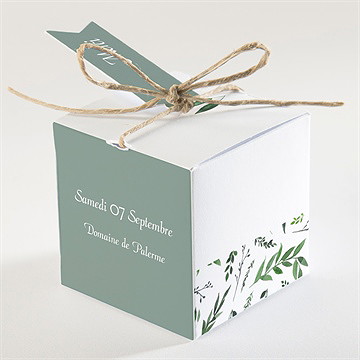 Boîte de dragées mariage evidence - Dos de la boîte