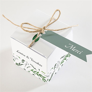 Boîte de dragées mariage evidence - Dessus de la boîte