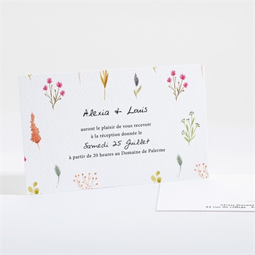 Carton d'invitation mariage folie printanière