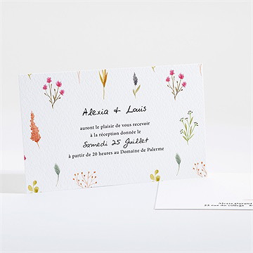 Carton d'invitation mariage folie printanière