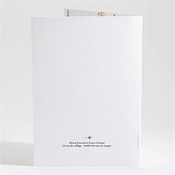 Livret de messe mariage folie printanière - Dos du livret