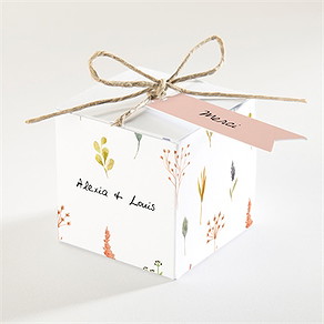 Boîte de dragées mariage folie printanière