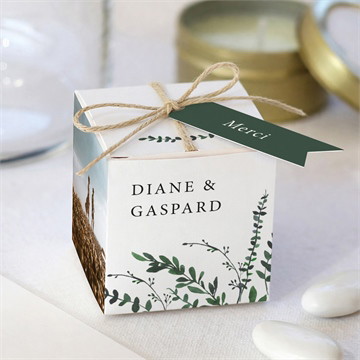 Boîte de dragées mariage evidemment