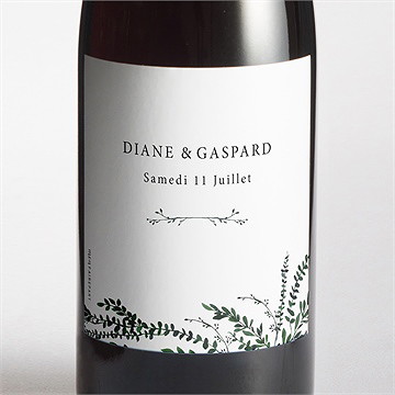 Etiquette de bouteille mariage evidemment