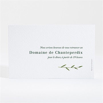 Carton d'invitation mariage encadrés - Dos du carton