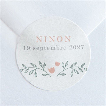 Sticker naissance délicatement