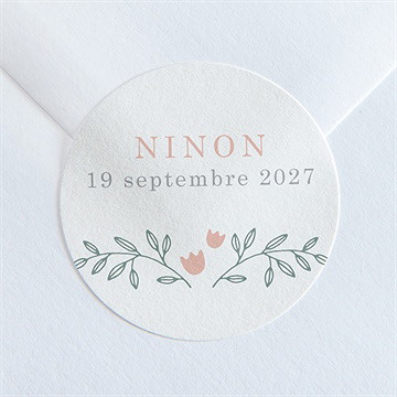 Sticker naissance délicatement