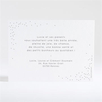 Carte de voeux reportage - Dos de la carte