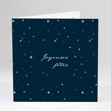 Carte de voeux tout en flocons