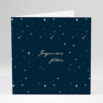 Carte de voeux tout en flocons