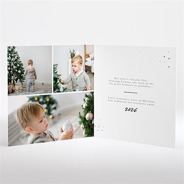 Carte de voeux tout en flocons - Intérieur de la carte