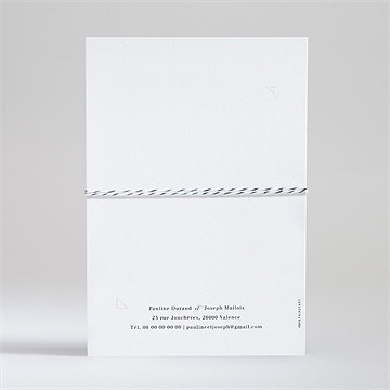 Faire-part mariage nuances - Dos du faire-part