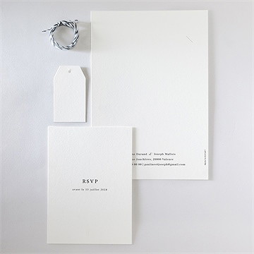 Faire-part mariage nuances - Vue d'ensemble verso