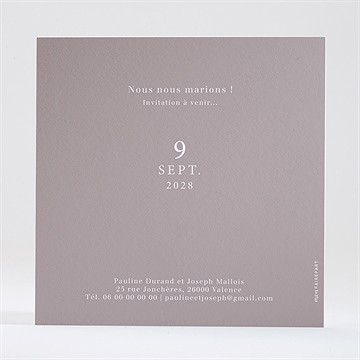 Save the Date mariage nuances - Dos de la carte
