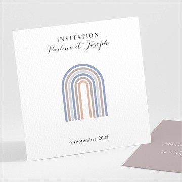 Carton d'invitation mariage nuances