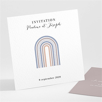 Carton d'invitation mariage nuances