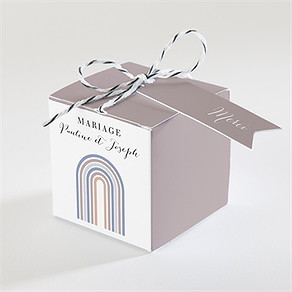 Boîte de dragées mariage nuances