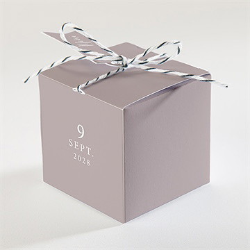 Boîte de dragées mariage nuances - Dos de la boîte