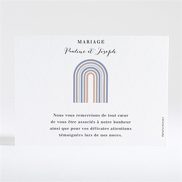 Remerciement mariage nuances - Dos de la carte