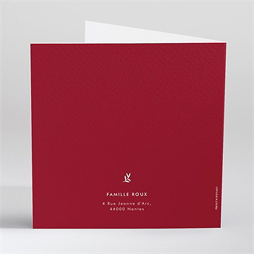 Carte de voeux nos voeux originaux - Dos de la carte