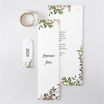 Carte de voeux voeux élégants - Dos du faire-part