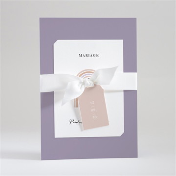 Faire-part mariage l'arc-en-ciel