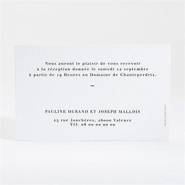 Carton d'invitation mariage l'arc-en-ciel - Dos du carton