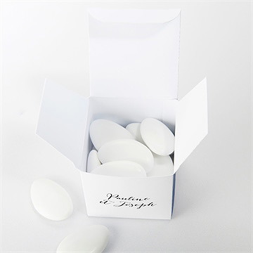 Boîte de dragées mariage l'arc-en-ciel - Intérieur de la boîte