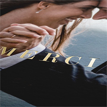 Remerciement mariage l'arc-en-ciel - Détail de la carte