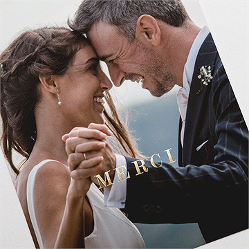 Remerciement mariage l'arc-en-ciel - Détail de la carte