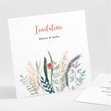Carton d'invitation mariage douceur printanière