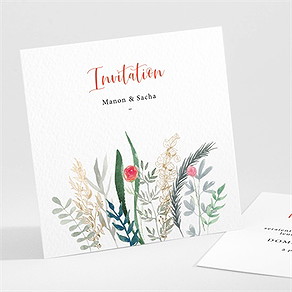 Carton d'invitation mariage douceur printanière