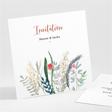 Carton d'invitation mariage douceur printanière