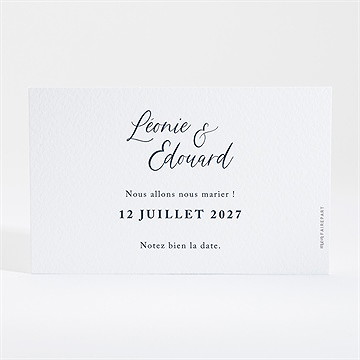 Save the Date mariage fleurs de nuit - Dos de la carte