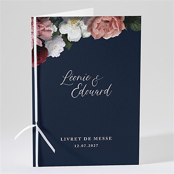 Livret de messe mariage fleurs de nuit